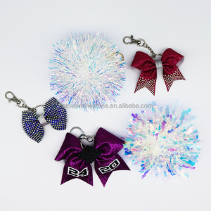 Bling Crystal <strong>Cheer</strong> <strong>Bow</strong> Cheerleading <strong>Cheer</strong> Keychain <strong>Cheer</strong> <strong>Bow</strong> Keychain for Cheerleader - Product Image 1