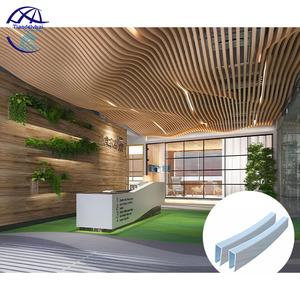 高工艺定制商场办公大堂室内使用假金属装饰铝木纹天花板 - Product Image 6