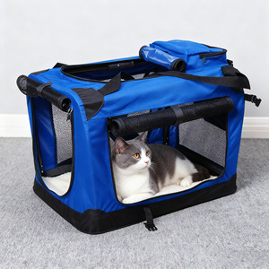 Toptan su geçirmez yumuşak taraflı katlanabilir evcil hayvan sandığı kapalı açık seyahat taşınabilir katlanabilir Pet köpek kedi kafesi - Product Image 1