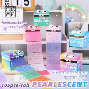 促销立方体彩色防水记事本套装后拉出样式定制艺术便签 - Product Image 2