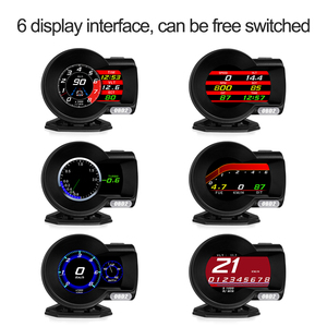 F8 tự động mét đa chức năng Head up Display HUD Đồng hồ tốc độ OBD2 đo cho xe ô tô với 6 khác nhau UI - Product Image 5