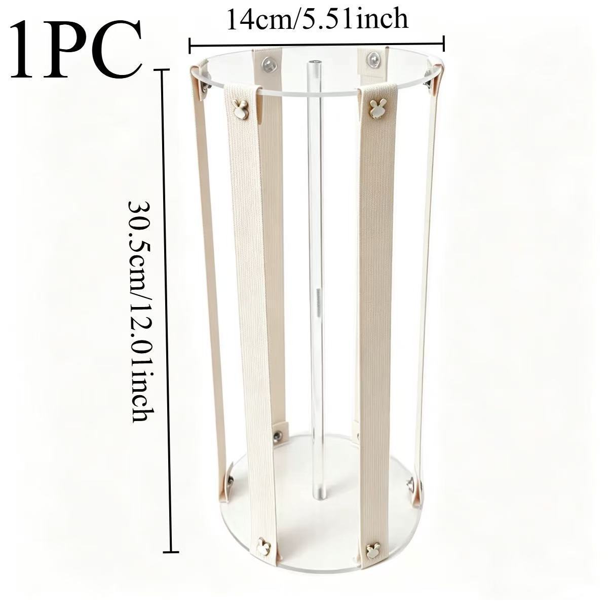 Acrylic desktop hair clip organizer - beige