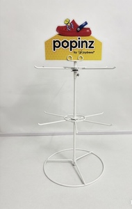 360 Grad rotierendes <span class=keywords><strong>Display</strong></span> Rack Doppelseiten Haken Loch Schuhe Kleines Zubehör Leichte Dinge Metall Kombinieren Modern Classic