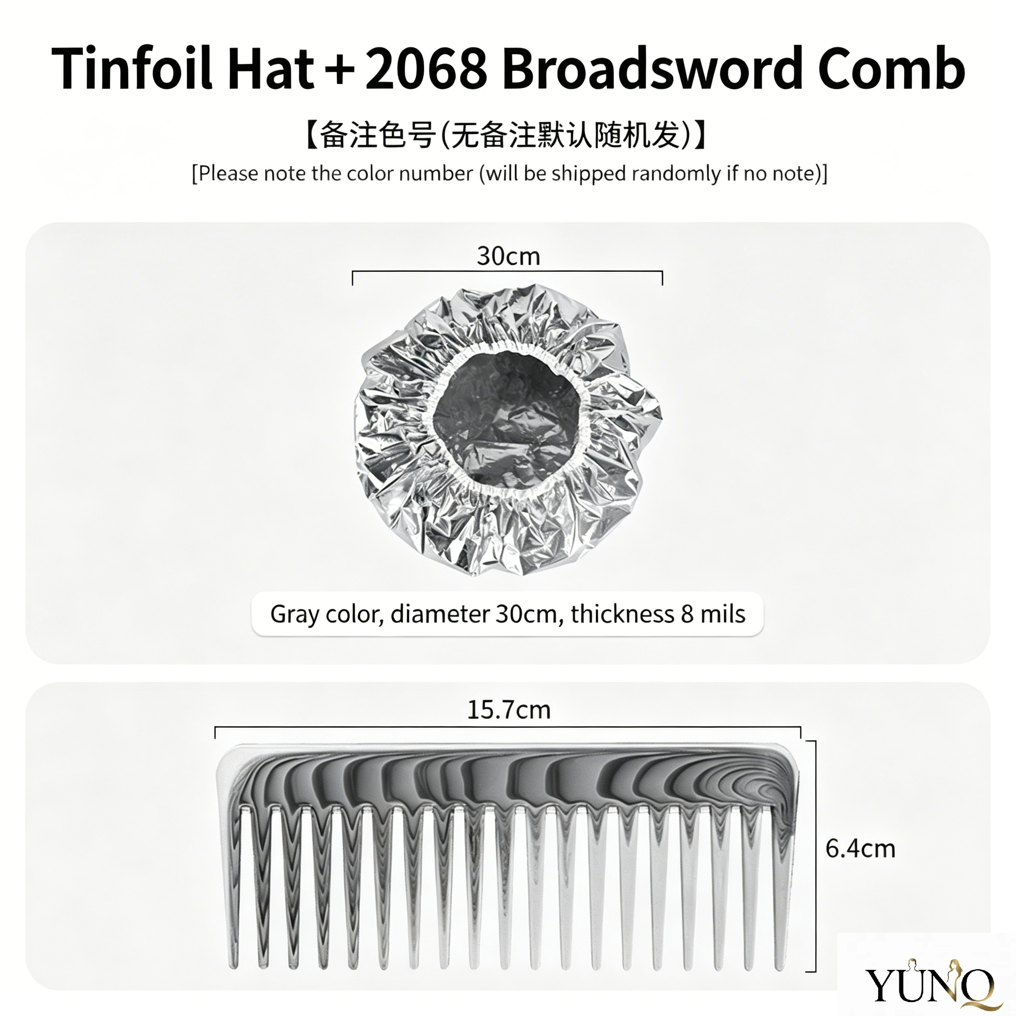 8-strand white 30+2068 broad-tooth comb