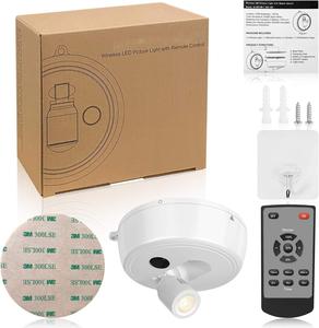 Tuodi kablosuz LED resim ışık uzaktan kumanda beyaz gölge ile oturma odası için dokunmatik kontrol - Product Image 6