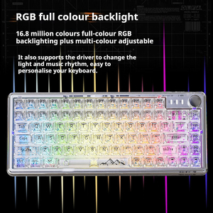 EWEADN V99 RGB LED Gaming Teclado mecánico 2,4G inalámbrico para Bluetooth Tri-Mode TFT pantalla interfaz USB nuevo producto - Product Image 4