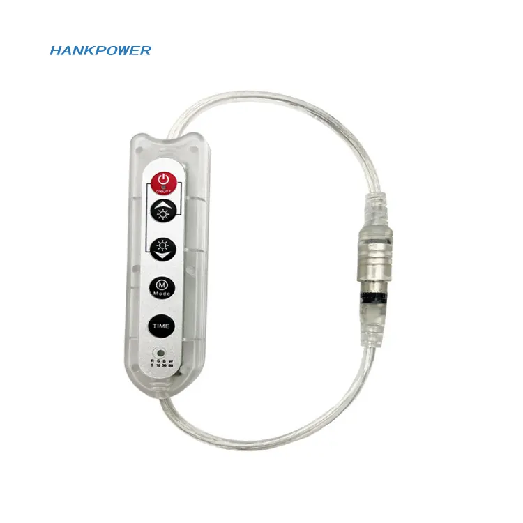 DC 5.5*2.1mm mâle à femelle câble Transparent Multi fonction transformer gradateur minuterie lumière télécommande interrupteur fil