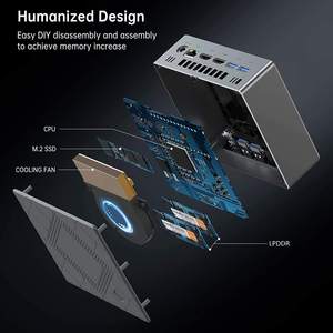 CK10 I5 12450H Mini <strong>PC</strong> with ABS Metal Vesa Desktop Customized 4K <strong>Video</strong> Triple Screen Fingerprint Unlock DDR4 RAM and US Plug - Product Image 5