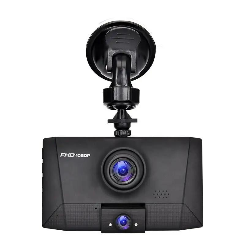 جهاز تسجيل فيديو رقمي للسيارات كاميرا 4 بوصة FHD 1080P Dashcam المزدوج عدسة Dashcam الأمامي والخلفي مسجل فيديو للرؤية الليلية سيارة داش كاميرا