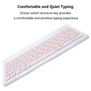 Teclado plástico portátil magro recarregável sem fio do bluetooth do jogo do teclado qwerty para a aba s5e da galáxia