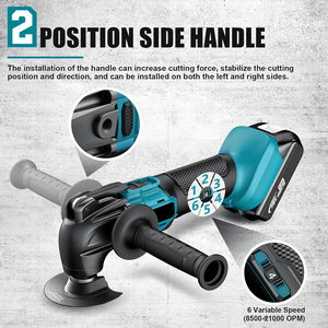 Strumento oscillante Cordless per batteria Makita 18V, strumento motore Brushless a velocità variabile 6, Kit Multi utensile oscillante - Product Image 5