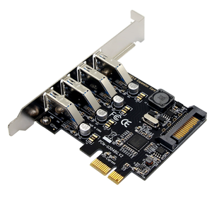 PCI-E to USB3.0 Expansion <strong>Card</strong> Four Port USB3.0PCIe Adapter <strong>Card</strong> with 2U Small Baffle Board - Product Image 1