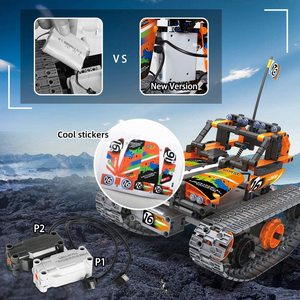 Flytec oyuncak inşaat blokları 392 adet DIY RC araba oyuncak akıllı eğitim uzaktan kumanda araba 3 in 1 robot kitleri - Product Image 4