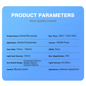 กล้องจุลทรรศน์ทันตกรรมแบบพกพาควบคุมเมาส์ด้วย4K กล้องจุลทรรศน์ทันตกรรมสำหรับโคมไฟ LED สำหรับกล้องจุลทรรศน์ทันตกรรม - Product Image 6