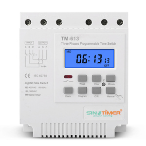 TM613 380V 16A tre fasi digitali 7 giorni programmabile relè Timer interruttore pompa acqua di scarico motore intelligente controllo del tempo - Product Image 3