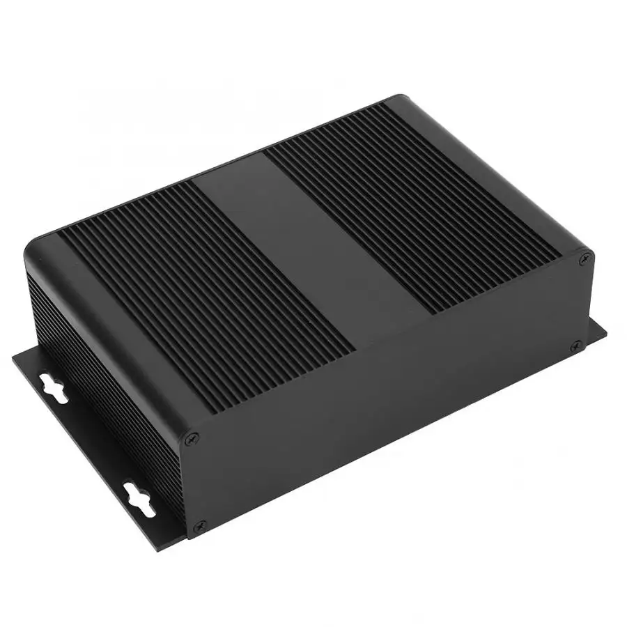 54*204*120mm 고품질 알루미늄 상자 인클로저 케이스 회로 기판 프로젝트 데이터 보드 전원 공급 장치 전자 블랙