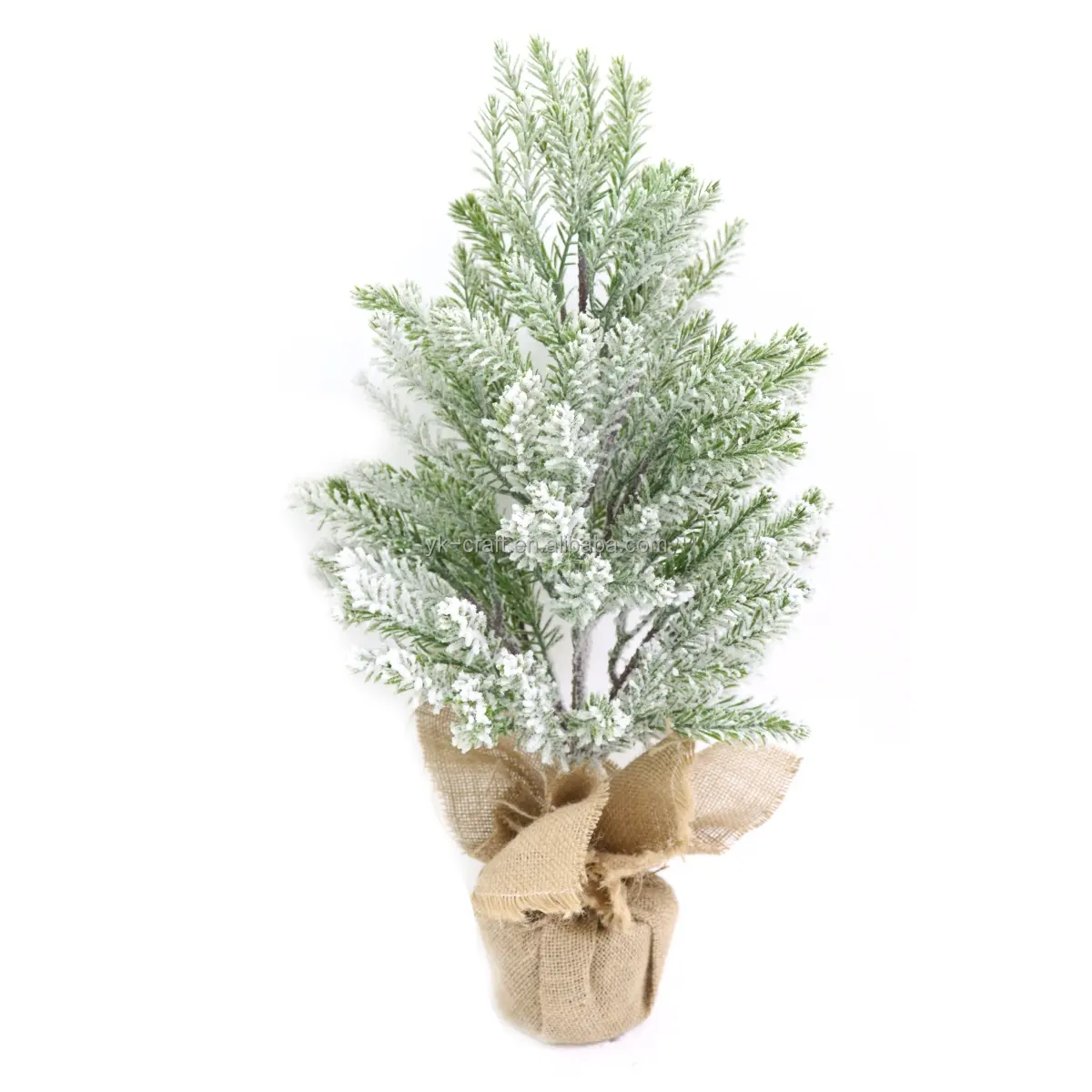 Hot Sale Artificial Flax Potted Plants Fake Simulation Green Plants Tree Spray Snow Indoor Table Decoration Potted Trees