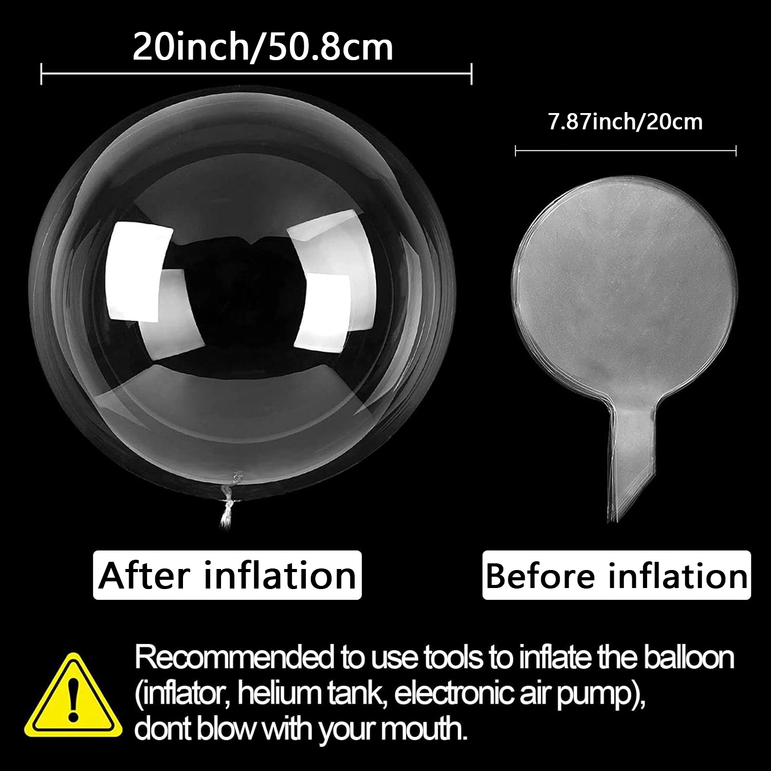 Transparent bobo balloon 20 inch