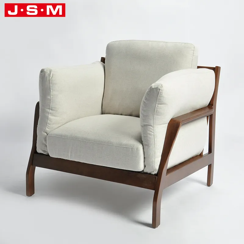 Nuovi disegni Set di divani singoli classici in pelle PU Mini tuffato bianco mobili in legno