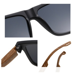 Bán Hot Retro bán buôn lunettes de Soleil tre ống kính phân cực Gỗ gỗ tùy chỉnh Kính mát cho nam giới và phụ nữ - Product Image 4