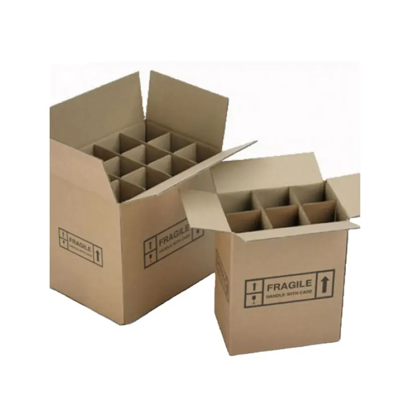 Karton 3- Schicht b- Flöte flexo wein verpackenkasten mit trennwand