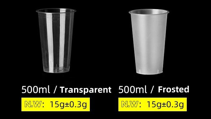 Gobelet 500ml transparent/dépoli