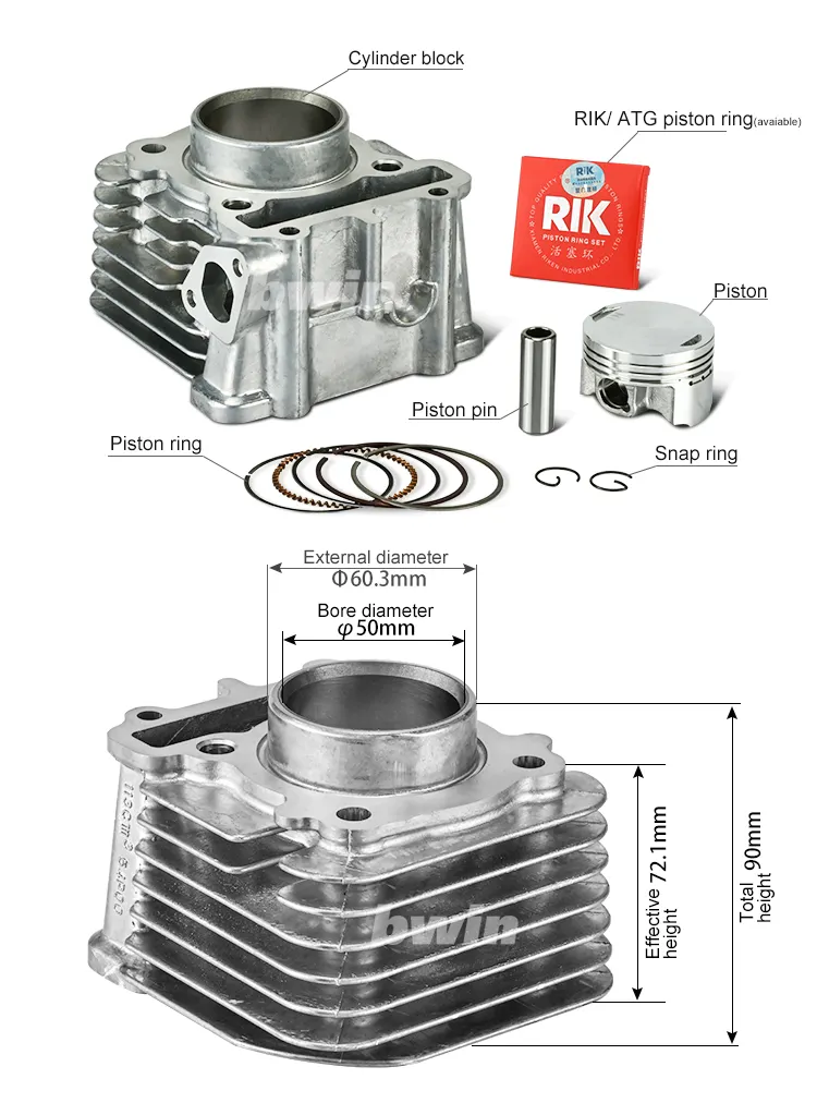 mio j/54p 50/58,5 /59 mm +0,25/+0,50 113 cc MIO SOUL115 Motorersatzteile OEM qualität Aluminium Rennzylinder-Kits für Yamaha