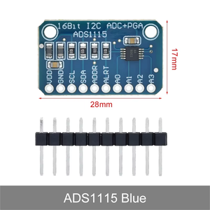 ADS1115 16-Bit-I2C-Modul Präzisions-ADC 4-Kanal-Entwicklungsplatine Pro Gain-Verstärker 2,0 V bis 5,5 V für Arduino