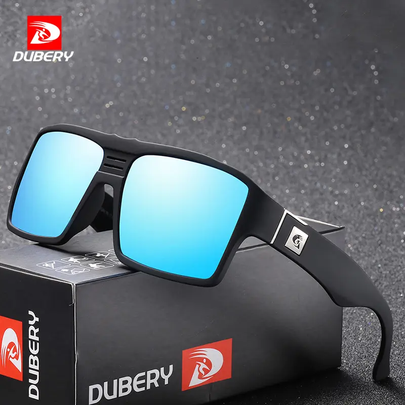 DUBERY Polarized Sunglasses Men's Retro Male Goggle Colorful Sun Glasses For Men Fashion Brand Luxury Mirror Shades Oculos D729