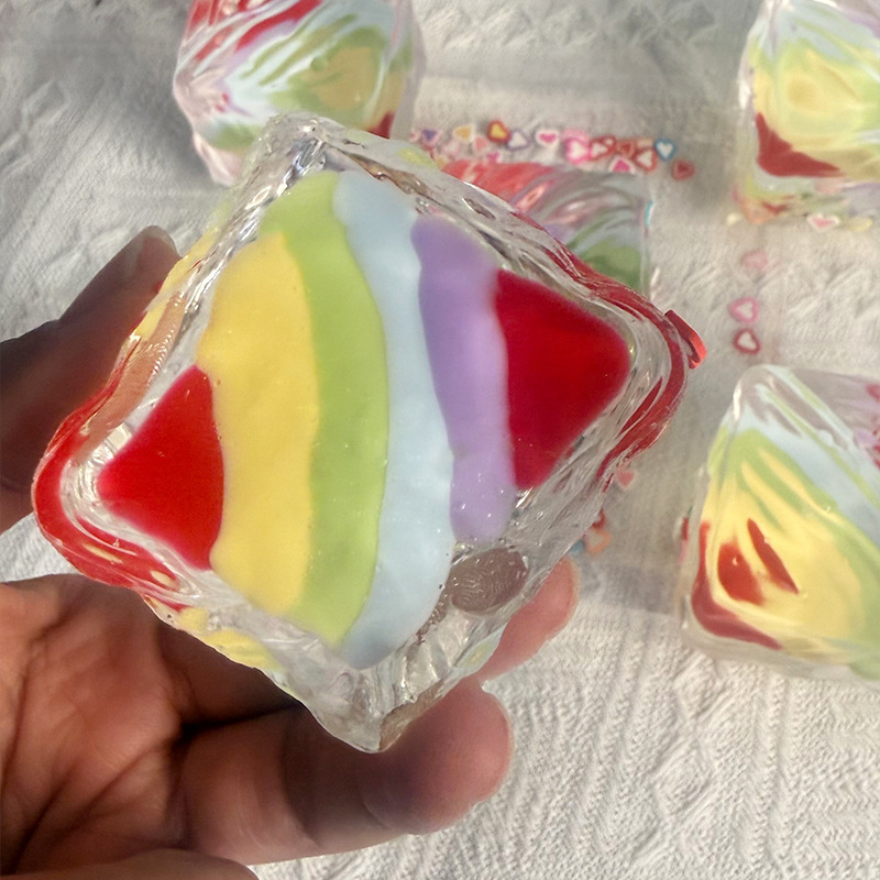 Glaçons arc-en-ciel