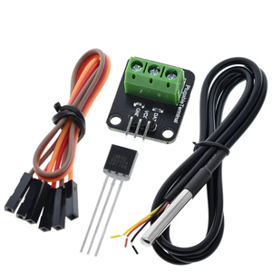 <strong>DS18B20</strong> Temperature <strong>Sensor</strong> Module Kit Waterproof 100CM Digital <strong>Sensor</strong> Cable Stainless Steel Probe Terminal Adapter - Product Image 4