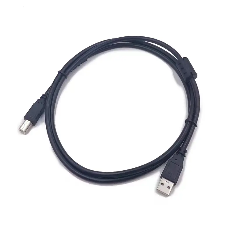 Kabel Printer Sinkronisasi Data USB Memimpin 3M Hitam USB 2.0 Kabel AM Ke BM untuk Komputer/Printer