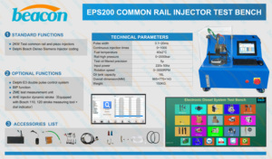 Beacon Machine Diesel Fuel CRDI QR Inyector Codificación Generar Simulador EPS200 Common Rail Banco de prueba