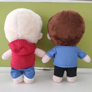ตุ๊กตา plushie แบบกำหนดเองสไตล์เกาหลีรูปดาวสุดฮิตตัวการ์ตูนอะนิเมะของเล่นตุ๊กตาที่กำหนดเองได้ทุกเพศ1ชิ้น/ถุง PP สำหรับเด็ก