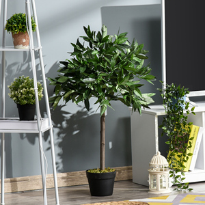 Kapalı ve açık kullanım için 2 yapay saksı defne ağaçları yüksekliği 90cm Outsunny seti - Product Image 2