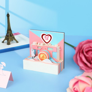 2025 nuevo producto CÁMARA DE amante de dibujos animados cuaderno tridimensional regalo de San Valentín Bloc de notas de vacaciones Diy Papercraft Memo 3D Bloc de notas - Product Image 3