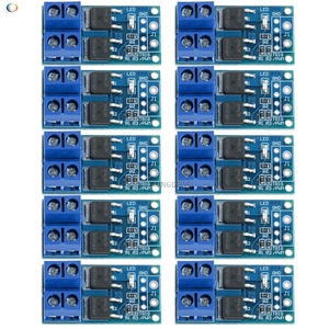 แผงวงจรควบคุมการขับเคลื่อนไฟฟ้ากระแสตรง5โวลต์-36โวลต์15A (30A สูงสุด) 400วัตต์โมดูลตัวควบคุมการขับเคลื่อนแบบคู่สวิตช์ไฟทริกเกอร์บอร์ดขับ0-20กิโลเฮิรตซ์ - Product Image 3