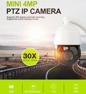 HD IP exterior 4MP Mini domo de velocidad PTZ 150M láser IR distancia 30x Zoom óptico HISEE APP CMOs P2P seguimiento automático red POE - Product Image 2