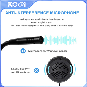 Glass Window Microphone Speaker <strong>Intercom</strong> 2 <strong>Way</strong> Bank Window <strong>Intercom</strong> <strong>System</strong> Ticket <strong>Counter</strong> Office - Product Image 4