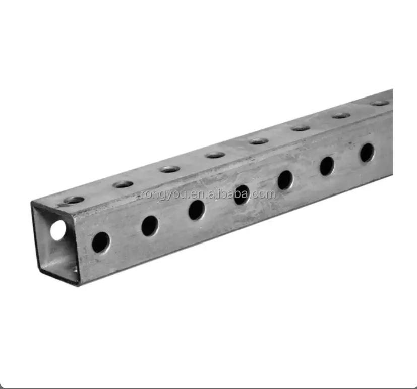 Paletti di segno quadrato in acciaio zincato a caldo/tubo quadrato solido perforato post segnaletica stradale