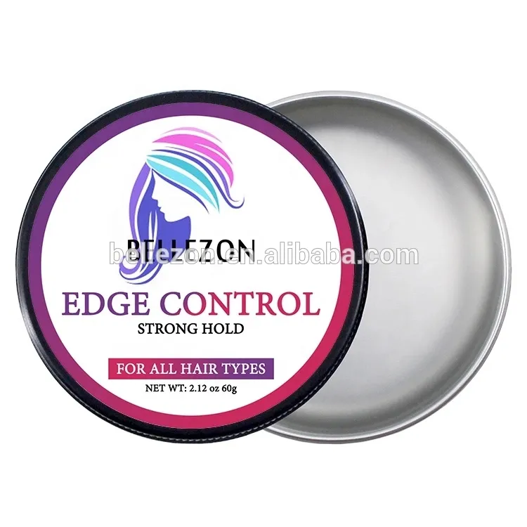 Ingredientes naturales de etiqueta privada Super Hold Edge Gel Control para cabello 4C