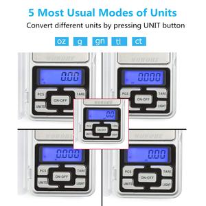 0.01 g Jewelry Weighing Scale Digital Diamond Pocket Weight Scale With <strong>LCD</strong> <strong>Display</strong> Tare <strong>Function</strong> - Product Image 3