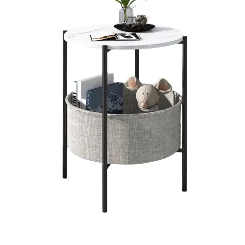 Luz luxo casa chá mesa moderna simples mármore pequena mesa redonda Europeu criativo sala canto armário