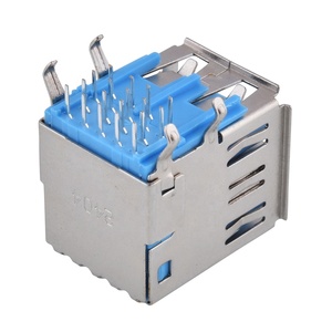 2x1双层弯曲角外壳USB 3.0母充电连接器USB 3.0插孔 - Product Image 4