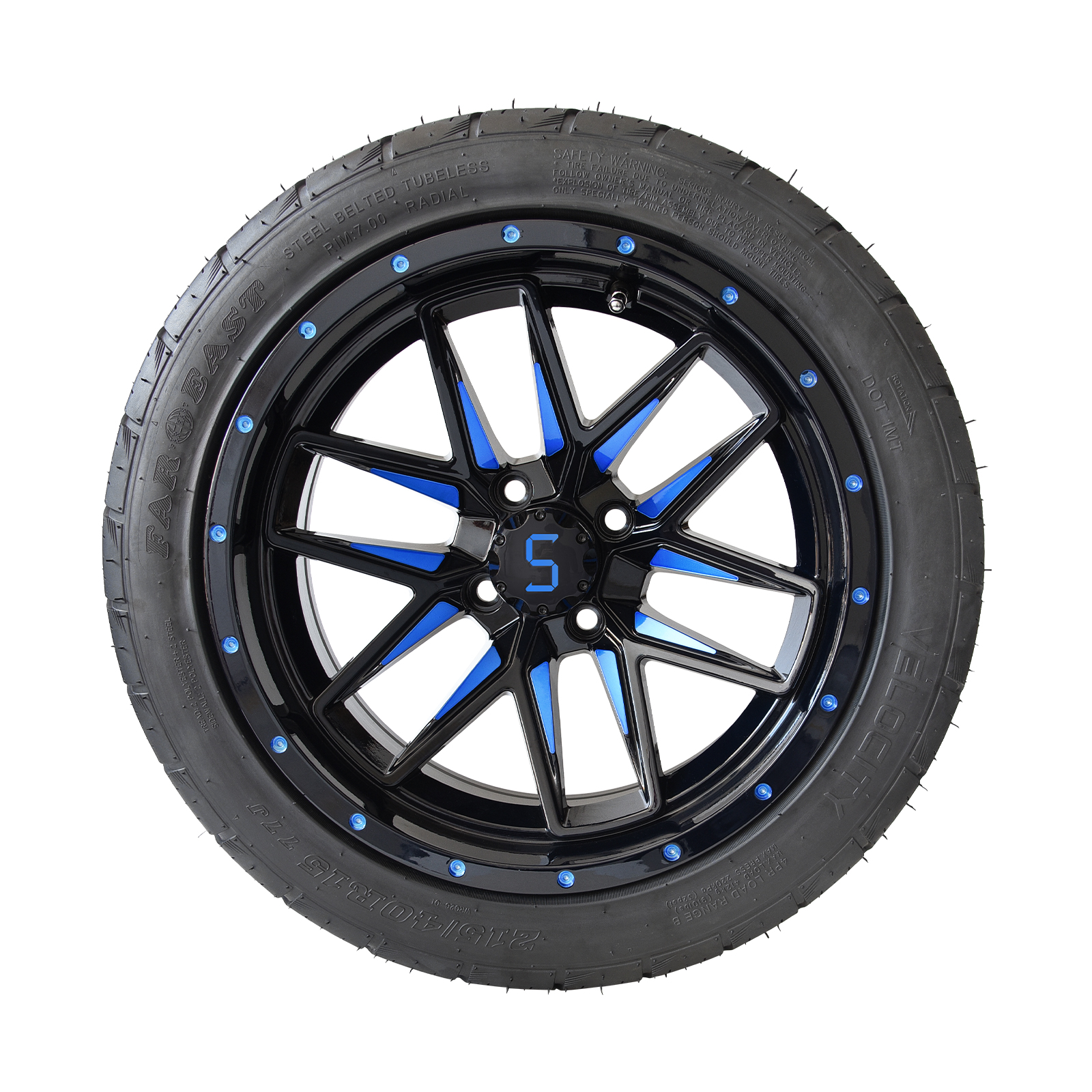 Bleu/Noir Brillant