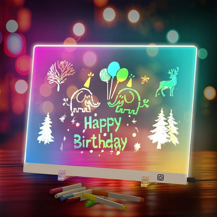 16W RGB Coloré 35x25cm 7 stylos 1 support 2 lingettes