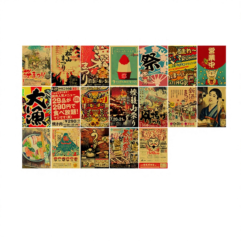 Ensemble N9 de 19 pièces de grand papier kraft de pêche épaissi