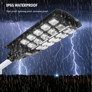 Akıllı güvenlik ışığı 50w 100w 150w 200w 300w <span class=keywords><strong>400</strong></span> watt hepsi bir arada LED güneş enerjili sokak ışığı ev için