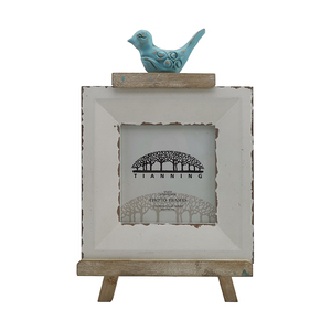 <strong>White</strong> Washed Rustic MDF Solid Wood Distressed Shabby Picture <strong>Frame</strong> <strong>4x6</strong> 5x7 8x10 Custom Size Bird Accent Photo Framed Easel <strong>Frame</strong> - Product Image 3