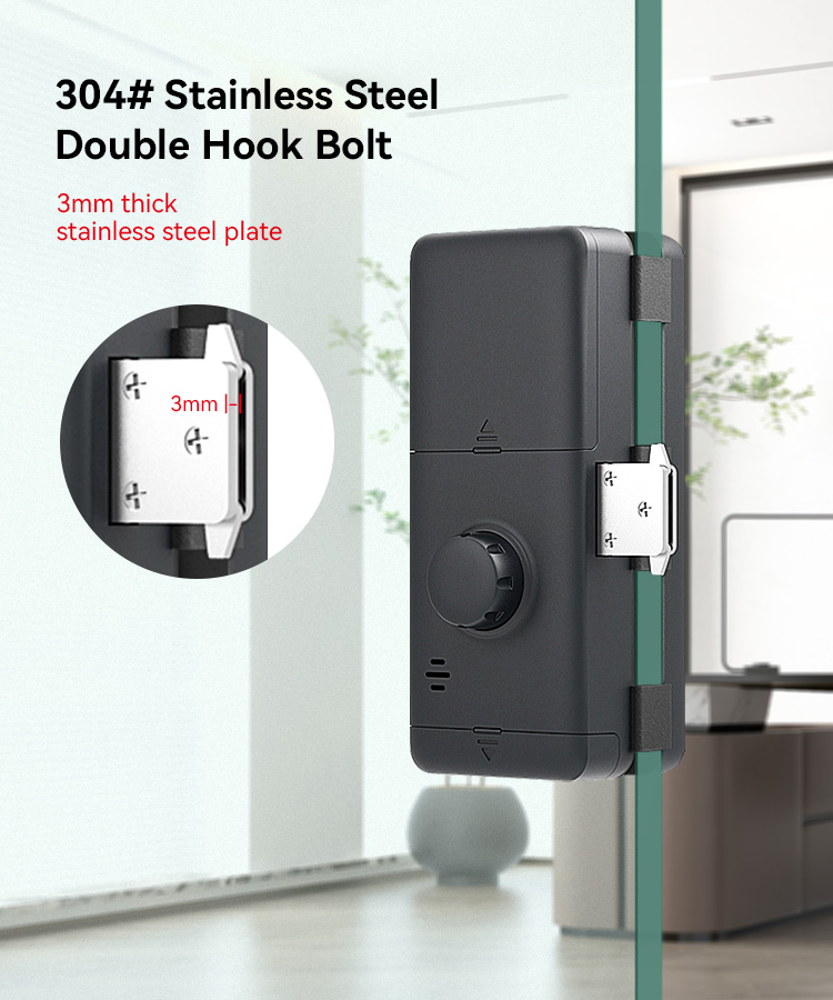 Tediton High Quality Password Key TTlock APP Remote Doorbell Fingerprint Digital Glass Smart Door Lock